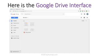 Here is the Google Drive Interface
© 2016 jmumali.com
 
