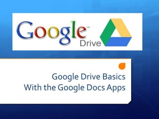 Google Drive Basics
With the Google Docs Apps
 