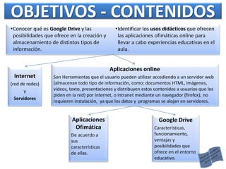 OBJETIVOS - CONTENIDOS
 