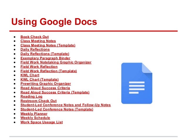 class list template elementary