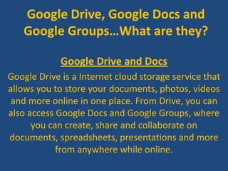 Using Google Groups with Google Drive - University of Rhode Island