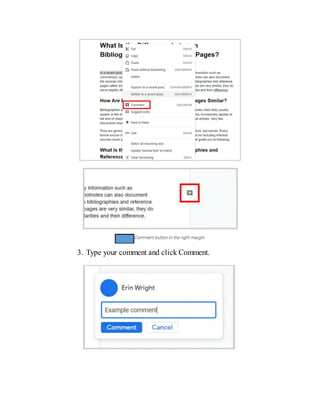 3. Type your comment and click Comment.
 