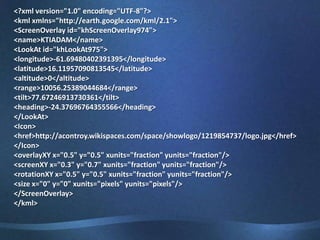 Adding a PlacemarkClick on the "Placemark" icon in the toolbarA flashing placemarker will appear.  You can drag this to the location where you want to mark.Right click on the placemarker, a box will come up for you to write a description.  You will want to give your placemarker a title.  This is also where you would write in information for your students, questions, etc, link websites or embed code.