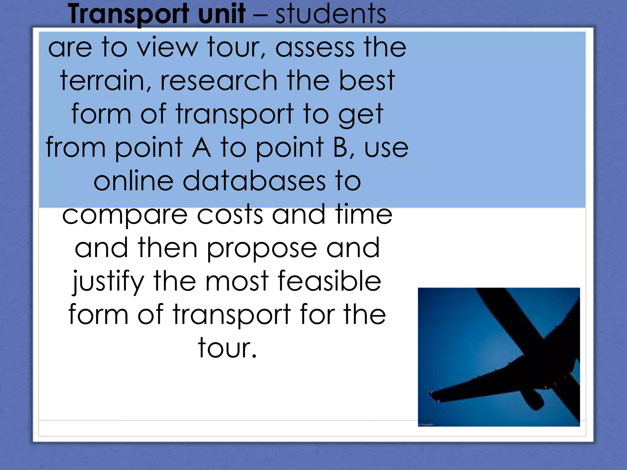 Literary tour #1 – get students to explore the places within the tour and use landmarks, cars, properties to write a creative writing piece