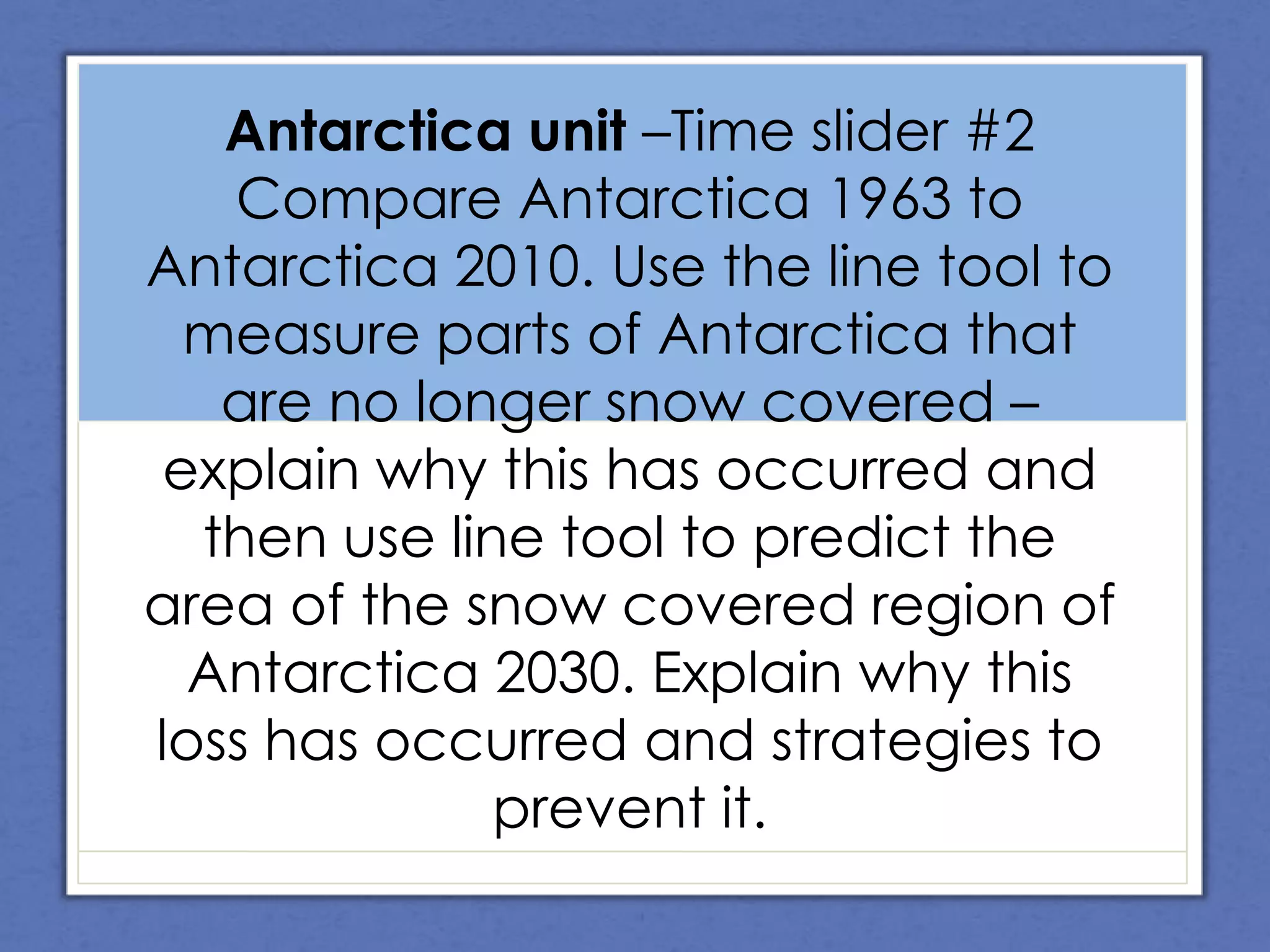 Computing – students are to explore the tour, assess the terrain, landscape and develop a suitable communication system