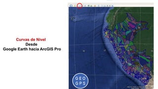 Curvas de Nivel
Desde
Google Earth hacia ArcGIS Pro
 