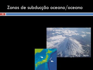 Zonas de subducção oceano/oceano   Fugi - Japão 