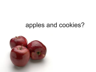 apples and cookies?
 