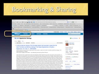 Bookmarking & Sharing
 