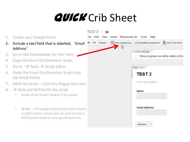 google email confirmation summary save google form progress