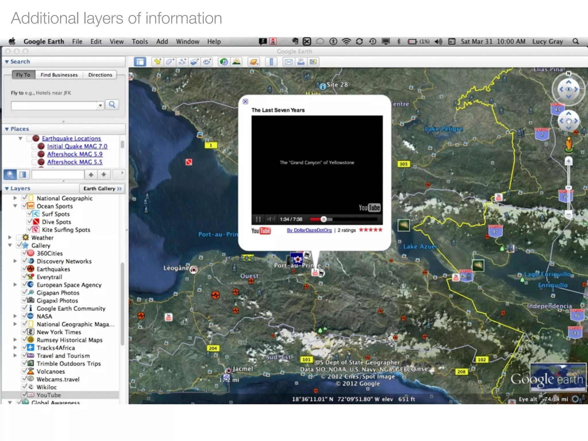 Additional layers of information
 