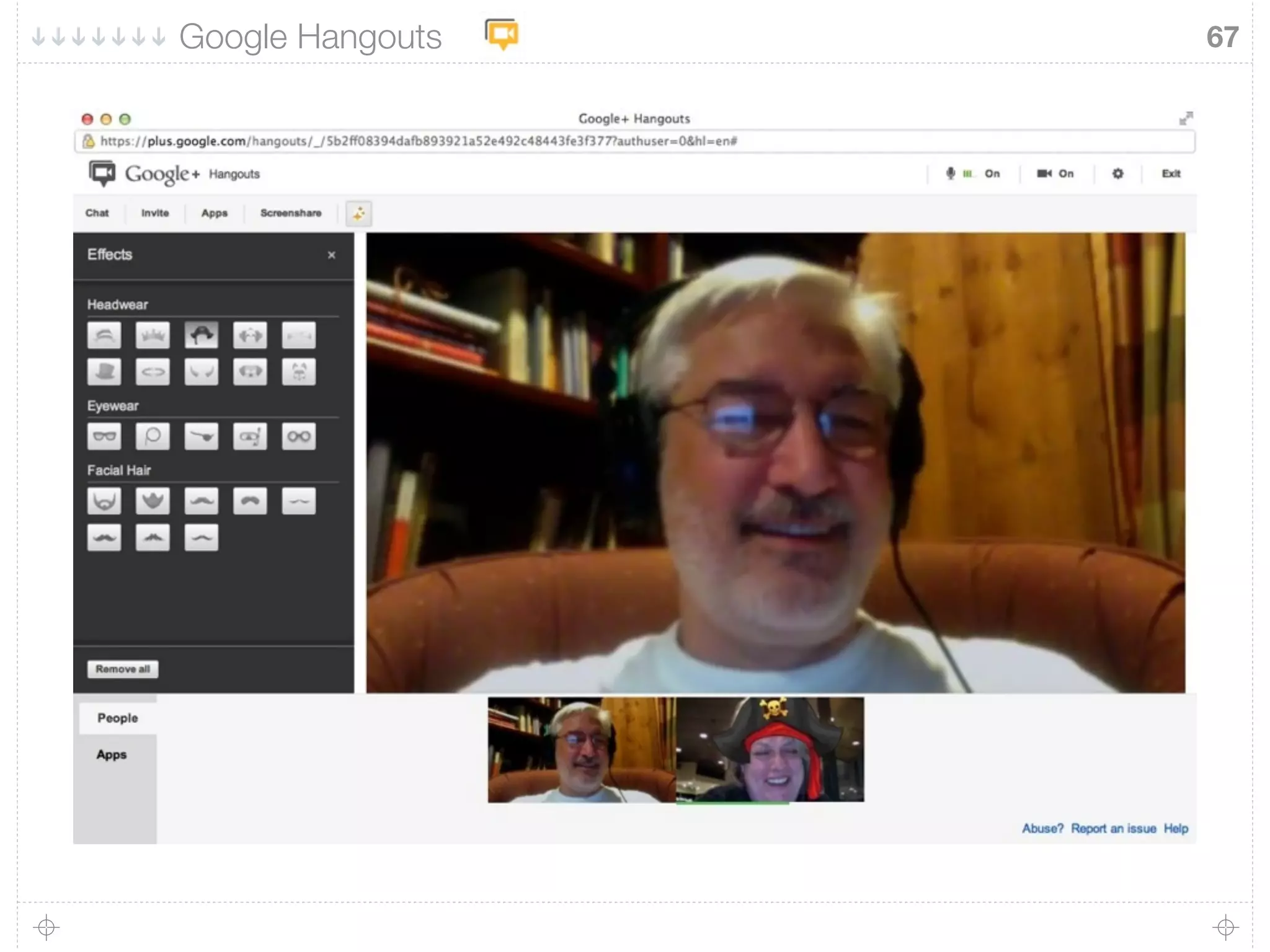 67Google Hangouts
 