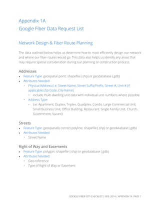 Google Fiber City Checklist Slide 12