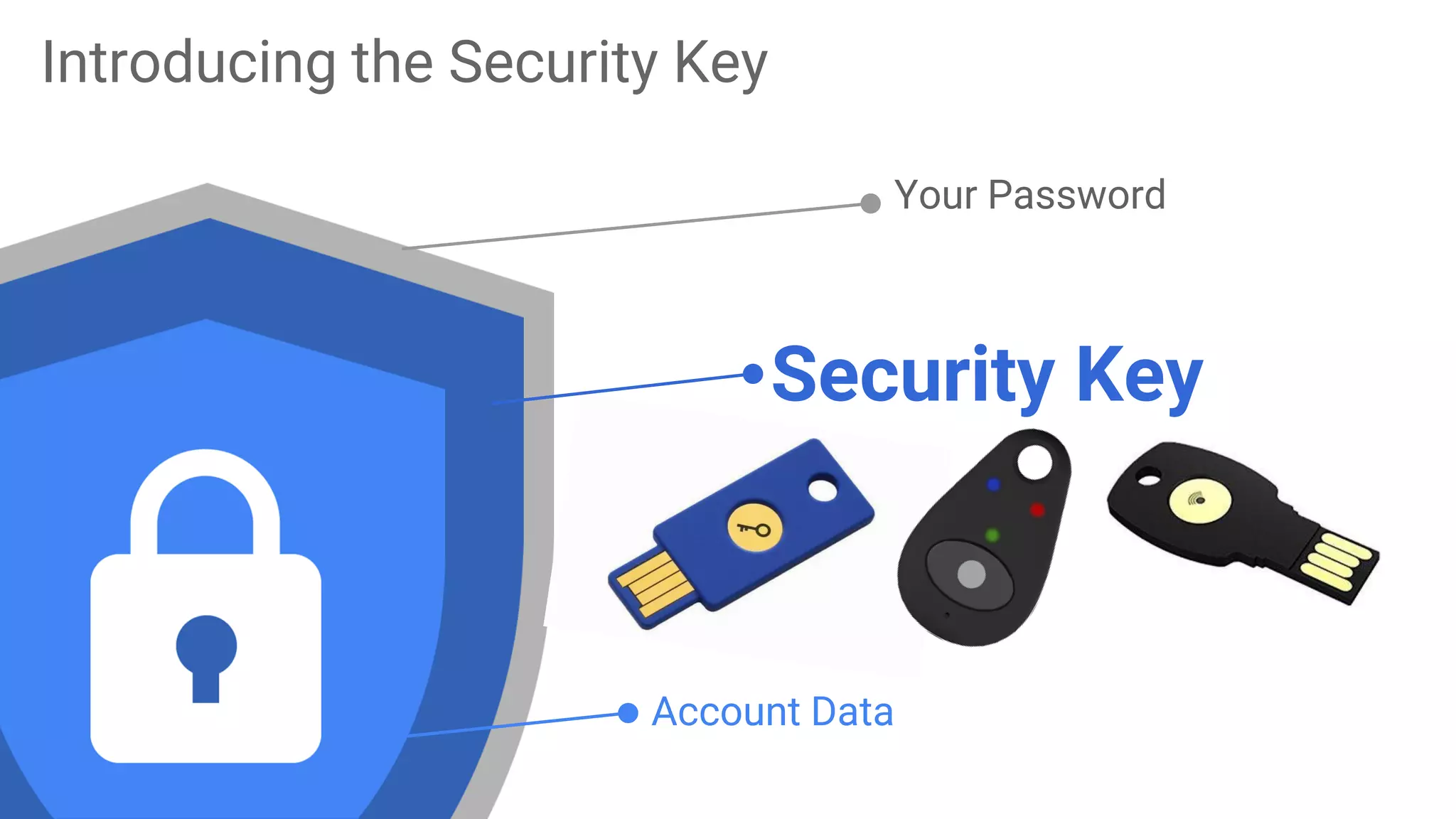 Introducing the Security Key
Your Password
Security Key
Account Data
 