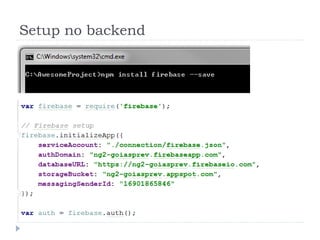 Setup no backend
 