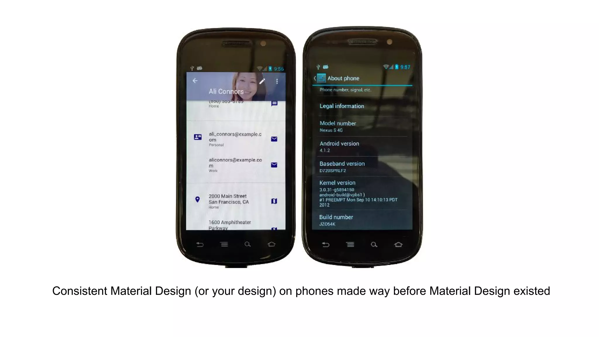 Consistent Material Design (or your design) on phones made way before Material Design existed
 