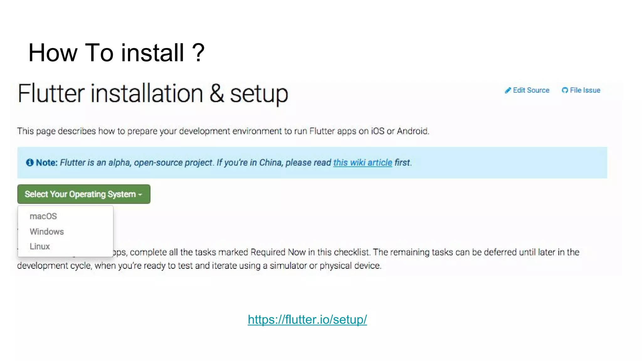 How To install ?
https://flutter.io/setup/
 