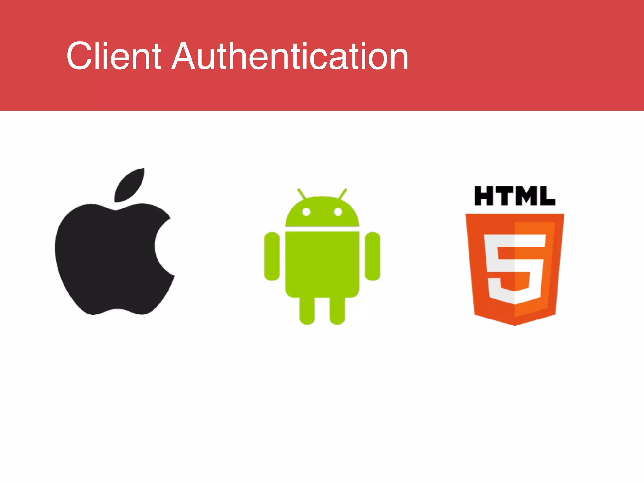Client Authentication
 