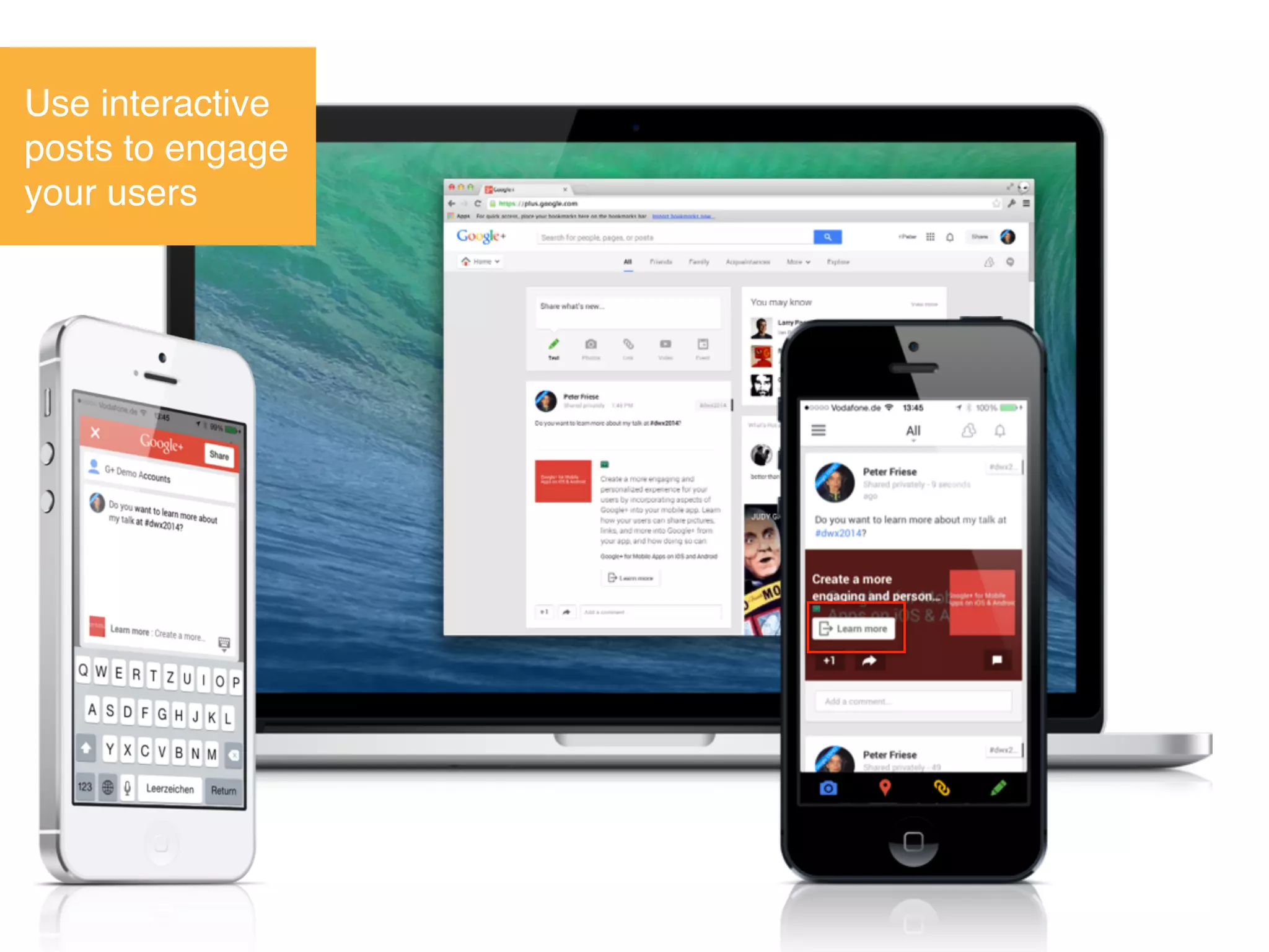 Use interactive
posts to engage
your users
 