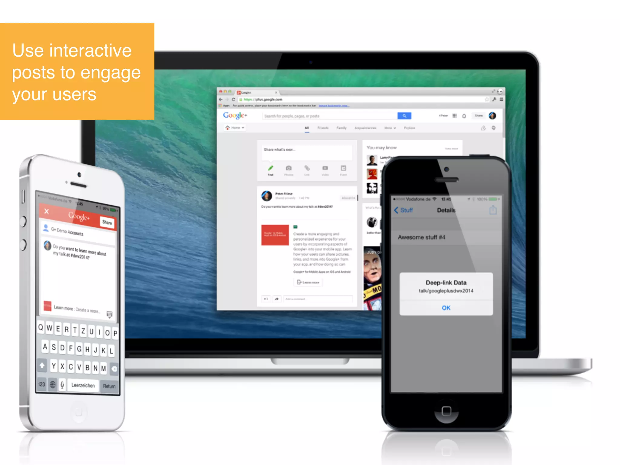 Use interactive
posts to engage
your users
 
