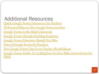 google form content for help to explore forms | PPTX