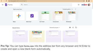Google Forms Beginning Examples Google Form for Beginners.pptx