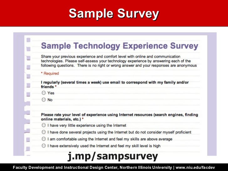 Conducting Surveys And Collecting Student Feedback Using Google Forms - sample survey j mp sampsurvey