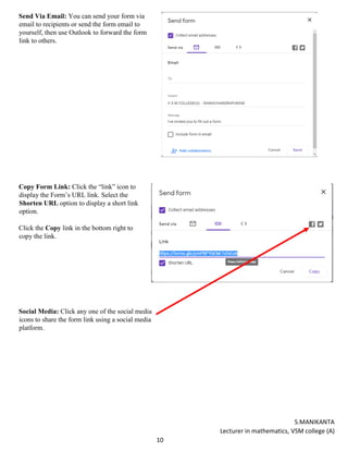 Google forms, quiz preparation with google forms | PDF