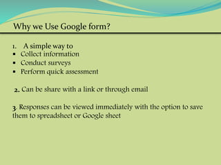 Google form presentation with full explanation | PPT