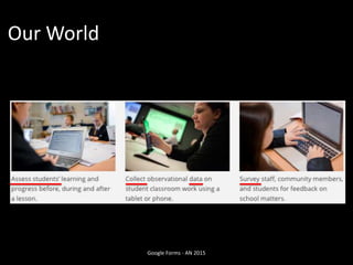 Our World
Google Forms - AN 2015
 