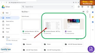 Phase – VIII
Dashboard
 