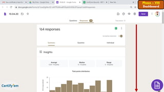Phase – VIII
Dashboard
 