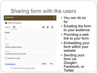 Google forms for data analysis | PPTX