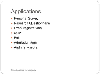 Google forms for data analysis | PPTX