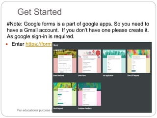Google forms for data analysis | PPTX