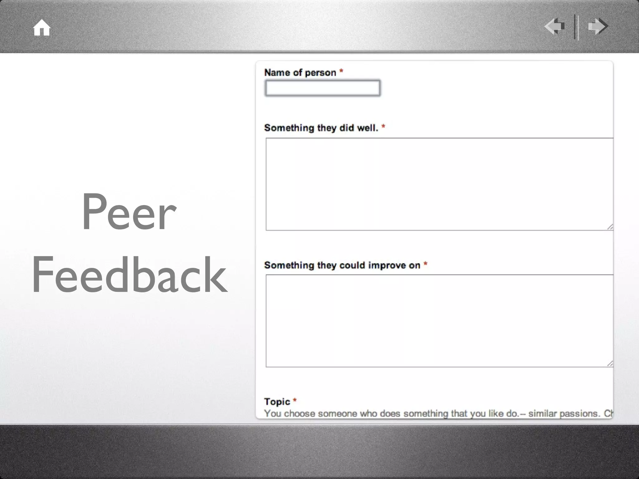 Peer
Feedback
 