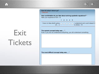 Exit
Tickets
 