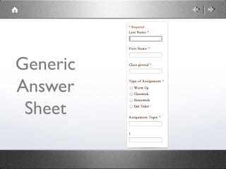 Generic
Answer
 Sheet
 