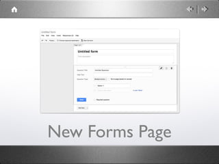 New Forms Page
 