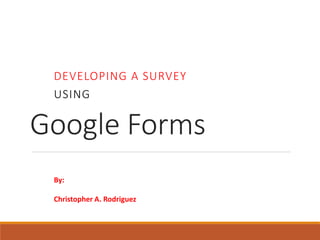 Google forms presentation | PPTX