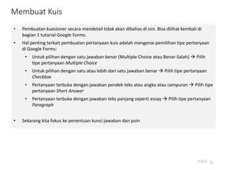 Google Forms Quiz Tutorial 2018 - Indonesia - Dapatkan Tutorial Terbaru ...
