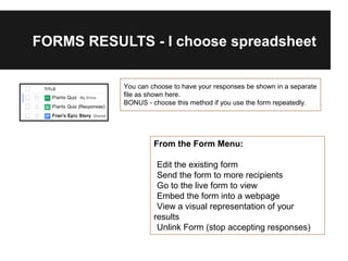 Updated - Google forms tutorial | PPT