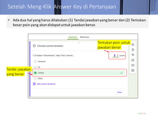 Google Forms Quiz Tutorial - Indonesia | PDF