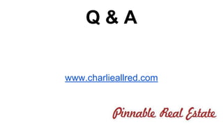 Q & A 
www.charlieallred.com 
