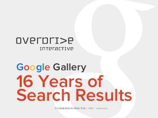 © OVERDRIVE INTERACTIVE | 2014 | ovrdrv.com
Google Gallery
16 Years of
Search Results
 