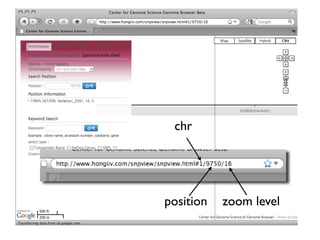 Genome Browser based on Google Maps API