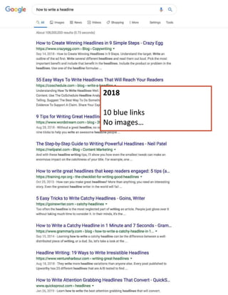 2018
10 blue links
No images…
 