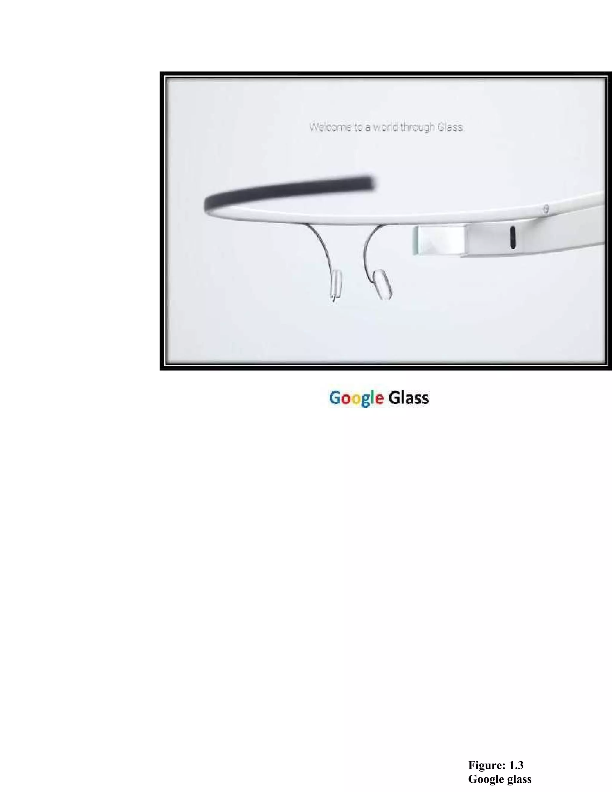 Figure: 1.3
Google glass
 