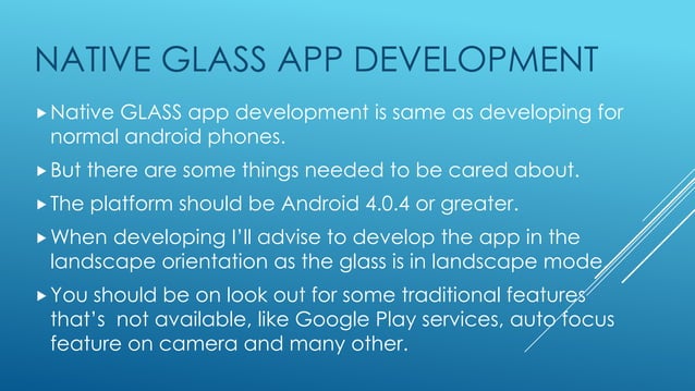 Google Glass in a Programmer's View | PPTX