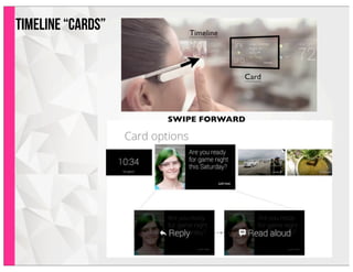 Timeline “Cards”
SWIPE FORWARD
 